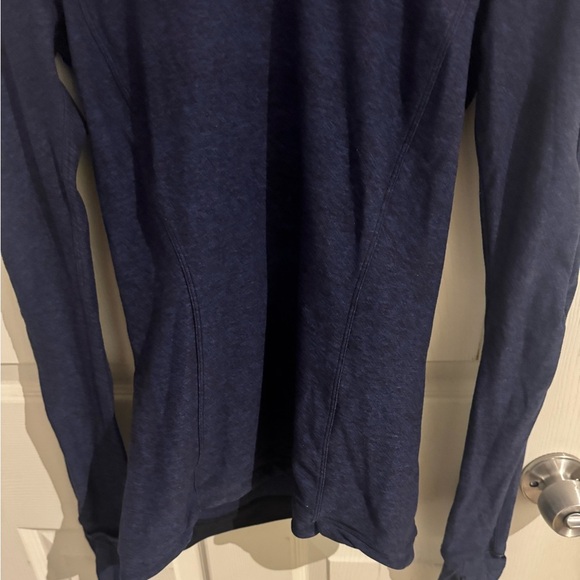 lululemon athletica Heathered Navy Tech Long Sleeve Shirt - Picture 3 of 12